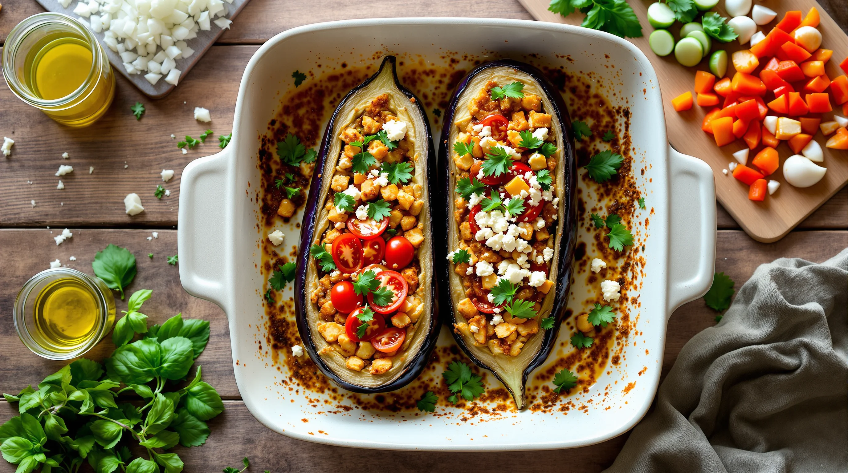 Berenjenas rellenas: la receta fácil con variantes y trucos esenciales