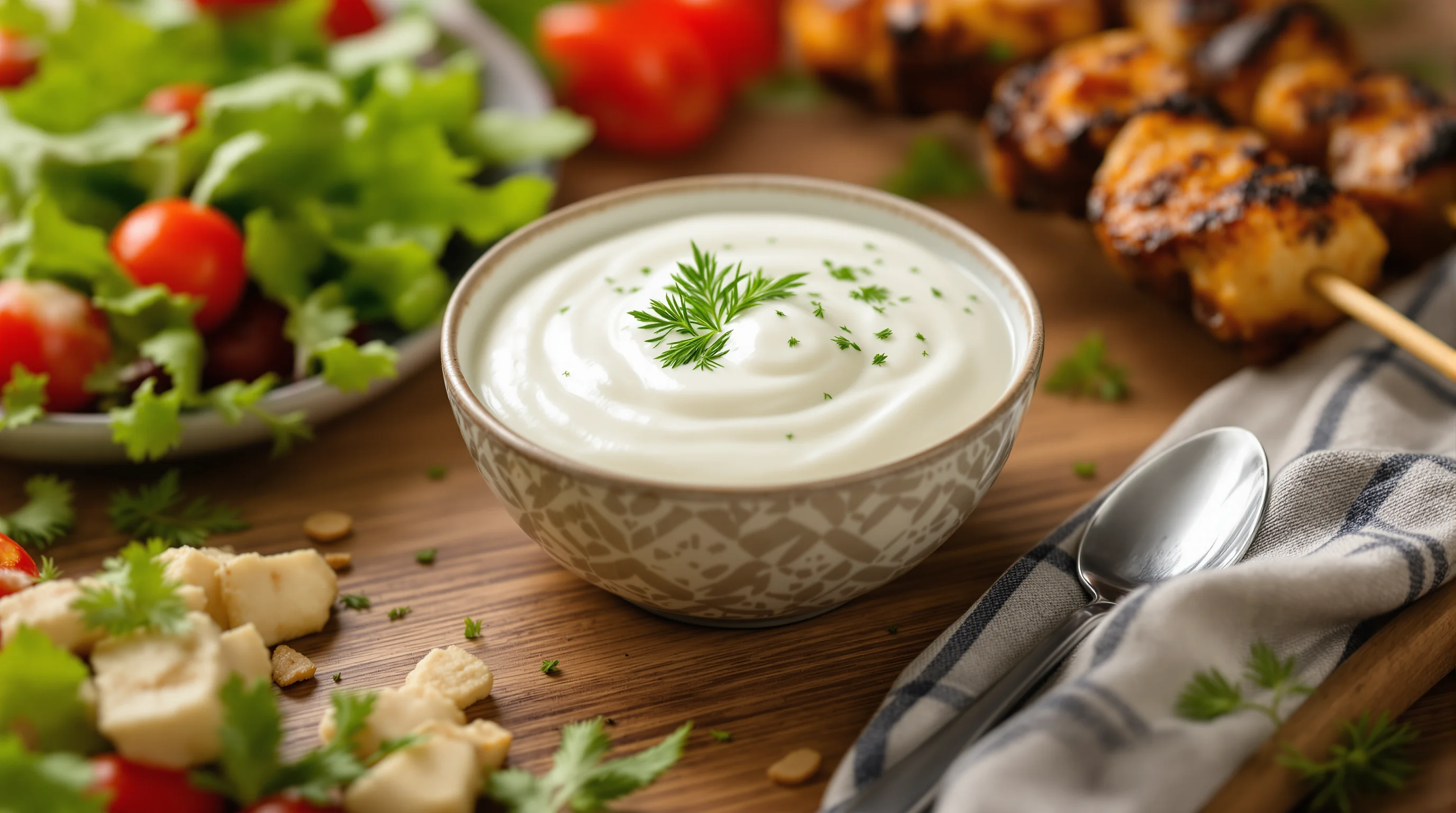 Salsa de yogur: la receta sencilla para ensaladas, carnes y kebab