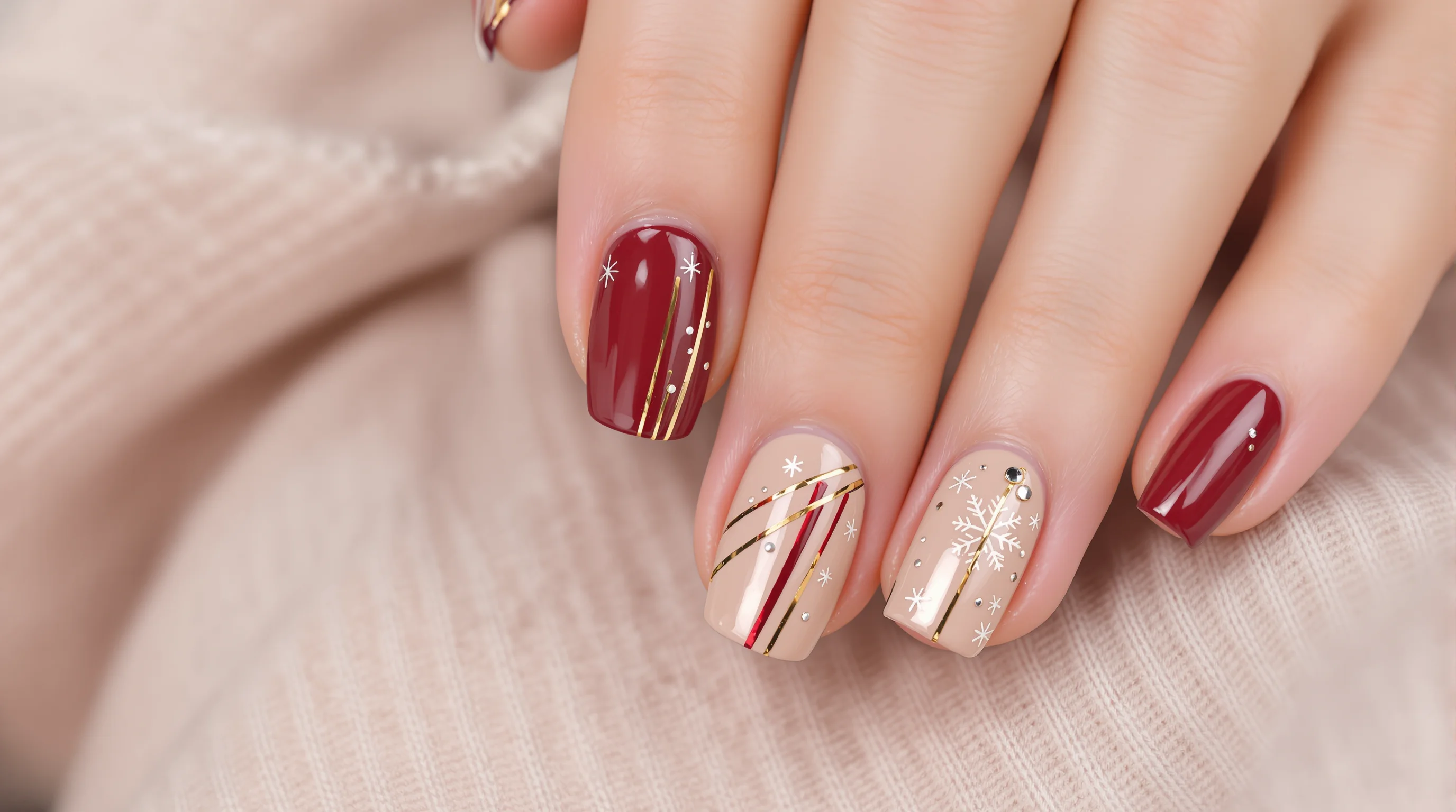 Uñas navidad elegantes: las tendencias esenciales para una manicura sofisticada